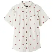 Size Medium Brixton Charter Print Woven Shirt - Off White Bandana Floral