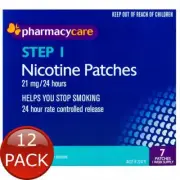 12 x Phcy Care Nicotine Patch 21Mg 7Pk