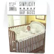 Simplicity House Pattern 8722 Baby Basics Pattern Dust Ruffle Quilt Bumpers Uncu