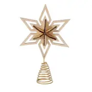 Flourish Star Christmas Tree Topper, 11.25 Inch, Brown