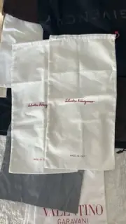 Salvatore Ferragamo Drawstring Shoes Dustbag Storage Bags | 2pc | 16 " x 8 "