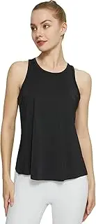 [Risipu] Workout Tops for Women Loose Fit Sleeveless Breathable Running Tops for Women, Dovetail Hem Backless Gym Clothes, Suitable for Yoga, Fitness