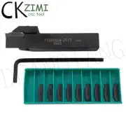 1×TTER1616-2T17 2.0mm Width 16mm External Grooving Tool Holder+10Pcs TDC2 TT9030