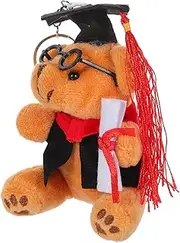 Toyvian Cartoon Keychain Doctor Bear Plush Bear Pendant for Bag Hanging Ornament Present
