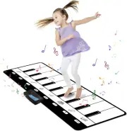 Piano Mat, Kids Musical Mat Floor Piano Keyboard Mat with 8 Instruments Sound...