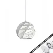 Snap Lighting Origami Metal Dome Downlight to Pendant Light Conversion Kit White Small