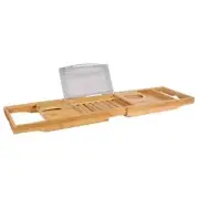 Bathtub Caddy Tray Crafted Bamboo Bath Tray Table Extendable Reading Rack Tablet