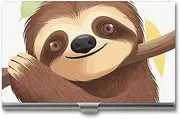 [LKHDS] Slim Aluminum Alloy Business Card Holder Sloth Pocket Business Card Case Portable Business Card Wallet Business Card Holders Handheld Card Box for Women Men, style, One size, Style, One size