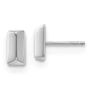 14K White Gold Polished Post Earrings