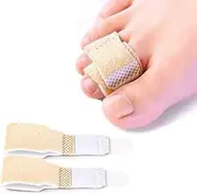 2Pcs Hammer Toe Straightener, Broken Toe Wraps,Toe Cushioned Bandages,Hammer Toe Splints For Correcting Hammer Toes, Broken Toes, Crooked Toes & Overlapping Toes Foot_Drop,Free Size