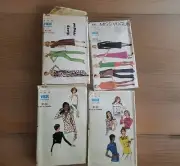 Vogue Lot of 4 Sewing Patterns Designer Uncut Mixed Sizes NOS HTF 70s