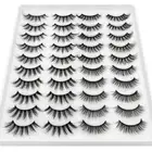 Wispy Flared Fluffy False Eyelashes 3D Faux Mink Hair Crisscross Lash Extension