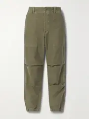 [Citizens of Humanity] Citizens of Humanity - + Net Sustain Agni Cropped Cotton-twill Tapered Pants - Army green - 26 26 Green
