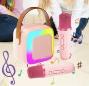 Mini Karaoke Machine Portable Karaoke Speaker With 2 Mics Bluetooth Audio