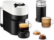 Breville Nespresso Vertuo Pop Coffee Machine by Breville Bundle with Aeroccino3 Milk Frother (Coconut White), BNV150WHT