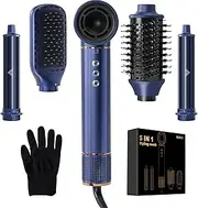 WUBBO 5-in-1 High Speed Hair Dryer Brush with 200 Million Negative Ions, 110,000 RPM Brushless Motor, Prevent Heat Damage, Multi-Functional Styler for Straightening, Curling and Air Drying
