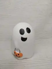 New! Ghost w/ Pumpkin Halloween Costume Shelf Sitter Table Decor Figurine Boo