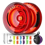 Professional Responsive Yoyo K2 Crystal, Dual Purpose Plastic Yoyo for Kids B...