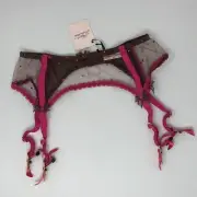 Agent Provocateur Poppie Chestnut Pink Suspender AP4 Large NWT