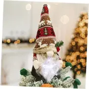 Christmas Tree Topper - Gnome Tree Topper with a Star, Hand-Made Countryside