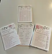Baby Shower Game Cards Girl, Mommy to be pin , scratch off cards
