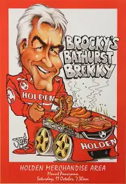 Peter Brock Brocky's Bathurst Brekky Poster Mt Panorama Holden Man Cave 30x42 cm