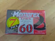 7 Brand New Memorex DBS-60 Normal Bias Audio Cassette Tapes