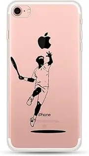 for iPhone 7 / iPhone 8 Case Cover, CrazyLemon Transparent Soft TPU Gel Perfect Fit Slim Clear Creative 3D Painting Printed Flexible Silicone Skin Shock Scratch Resist Protective Cover Case for iPhone 7 / iPhone 8 4.7 inch - Play tennis