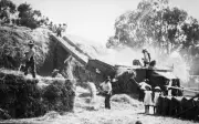 A thresher in operation Wangaratta District Victoria ca 1910 OLD PHOTO
