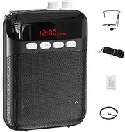 Voice Amplifier - Portable Speaker, Rechargeable Microphone | Clear Audio Amplifier for Teachers Trainers Coaches Events Classes Shopping Malls, Speaker with Long Battery and Gooseneck Mic