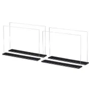 4 Pack 8.5x11" Acrylic Sign Holder Horizontal Table Top Menu Display Stand Clear
