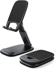 Lamicall Foldable Phone Stand for Desk - Height Adjustable Cell Phone Holder Portable Cellphone Cradle Desktop Dock for iPhone 16 15 Pro Max 14, 13 12 Mini 11 XR X 8 7 6 Plus, 4-8 Smartphone & Tablet