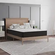 [EMMA + OLIVER] Drift Full Size 10 Inch Hybrid Mattress, High Density Foam and Pocket Spring Mattress in a Box, CertiPur-US Certified Foam, White/Gray