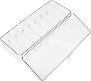 TOGEVAL Cable Organization Box Storage Lids Linen Storage Boxes for Cards Desk Organizer Flash Card Case Notecard Holder