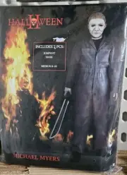 Brand New Michael Myers Halloween II Child Medium 8-10 Jumpsuit & Mask Costume