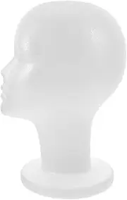 OKUMEYR Foam Mannequin Head for Wigs Realistic Male Display Model with Stable Base for Hairpieces Glasses and Hats Elegant Design for Home and Salon Use