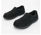 SKECHERS MENS SHOE US 7 LARMEN HARD SOLE SLIPPER FAUX FUR LINED SHOES BLACK