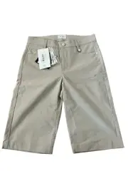 GOLFINO The Light Techno Stretch Bermuda Shorts, Womens US Size 4, Beige, NEW