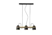 Auden Industrial 3-Lights Hanging Pendant Light Lamp Metal Shade Black