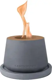 Kante Concrete Tabletop Fire Pit Bowl with 7.2" Dark Gray Base NEW
