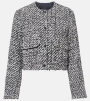 [Moncler] Moncler Dauphin cropped tweed down jacket UK 18 multicoloured