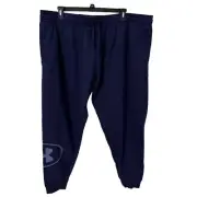 Under Armour Mens 4XL Blue Rival Fleece Macro Branded Jogging Pant NWT