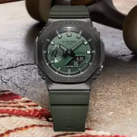 在飛比找誠品線上優惠-CASIO 卡西歐 G-SHOCK 農家橡樹 軍綠 八角雙顯