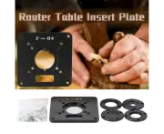 1Set Router Table Insert Plate with Router Insertion and Install Screws