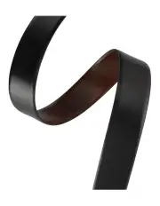 [Cudworth] Plain Spanish Leather Reversible Belt - Strap Only in Black/Tan