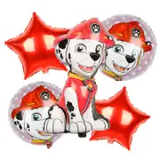 5PC Paw Patrol Marshall Foil Balloon Set Birthday Party Supplies Decoration