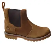 Men's Timberland REDWOOD FALLS Mid Chelsea Pull On Boots Rust Suede TB0A288F F13