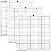 Bisofice Cutting Machine Special Pad 12 Inch Measuring Grid Replacement Transparent PP Material Adhesive Mat with Clear Film Cover for Silhouette Cameo Plotter Machine 3PCS