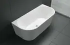 Bath Tub Free Standing Back to Wall Rectangle Oval Curve Design 1700*780*600