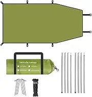 Tailgate Canopy Camping Tent | Sun Shade Awning Tent, Waterproof SUV Tent, Trunk Tent with Stakes & Ropes for Camping Beach Outdoor Travel (Army Green)